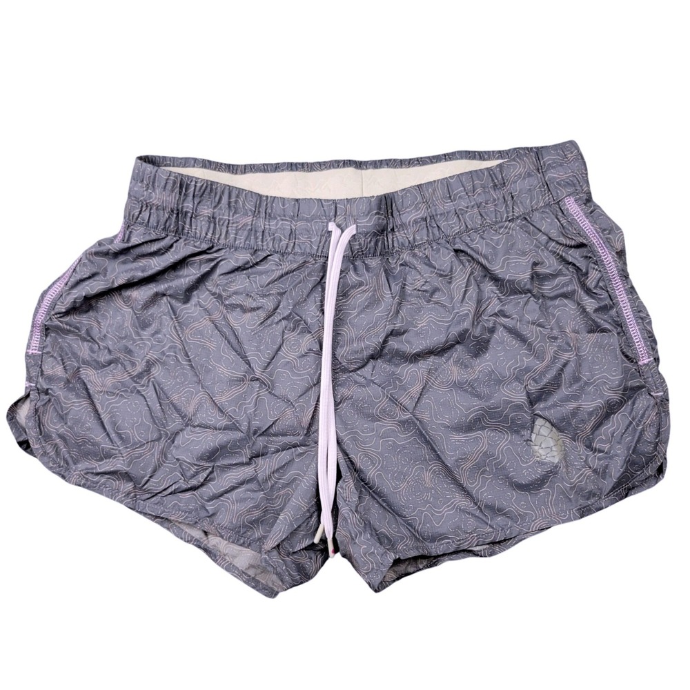 Stio Women's Athletic Shorts in Gray and Purple